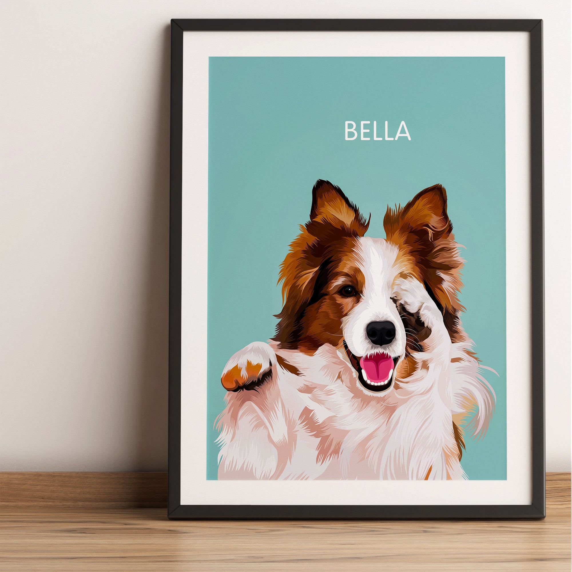 Custom Pet Portrait Framed Poster