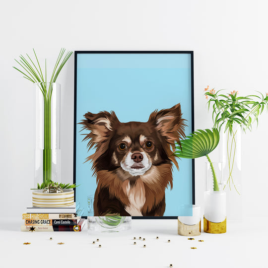 Custom Pet Portrait Framed Poster