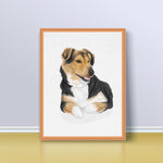 Mini custom watercolor pet portrait from photo, Hand Painted Dog Portrait, Pet Painting, personalized dog portrait, Pet Memorial Gift