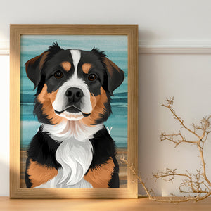 Custom Pet Portrait Framed Poster