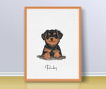Mini custom watercolor pet portrait from photo, Hand Painted Dog Portrait, Pet Painting, personalized dog portrait, Pet Memorial Gift