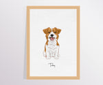Mini custom watercolor pet portrait from photo, Hand Painted Dog Portrait, Pet Painting, personalized dog portrait, Pet Memorial Gift