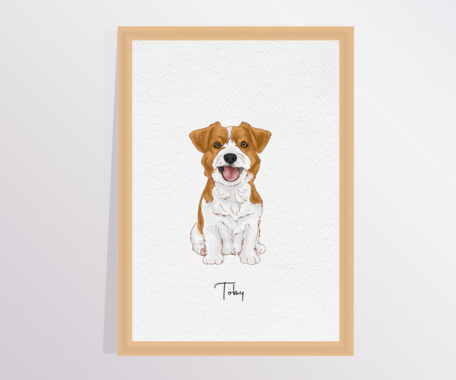 Mini custom watercolor pet portrait from photo, Hand Painted Dog Portrait, Pet Painting, personalized dog portrait, Pet Memorial Gift