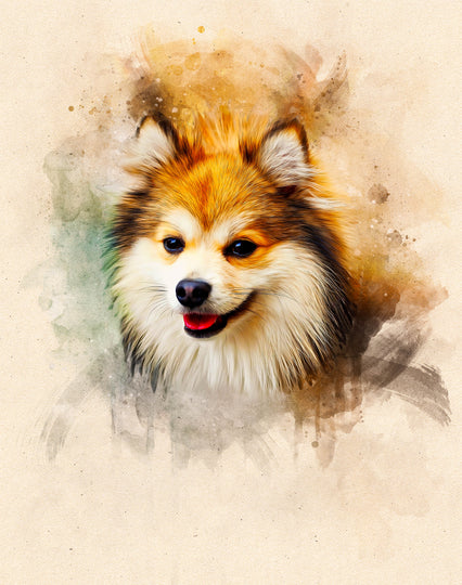 Custom Watercolor Pet Portrait From Photo